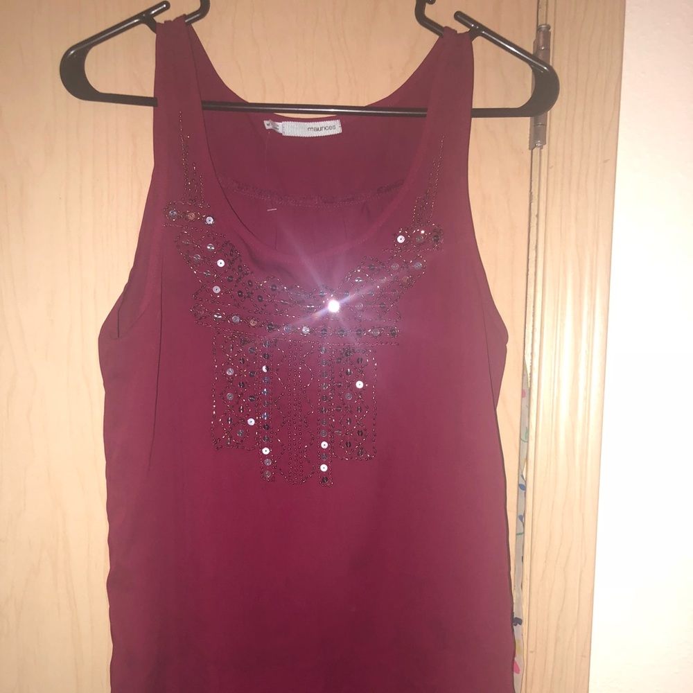 Burgundy blouse